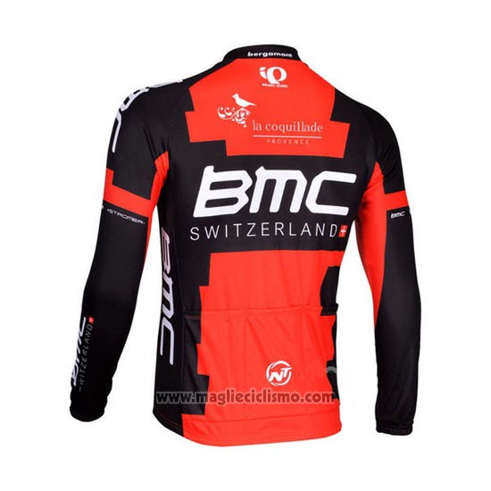 2013 Abbigliamento Ciclismo BMC Nero e Rosso Manica Lunga e Salopette